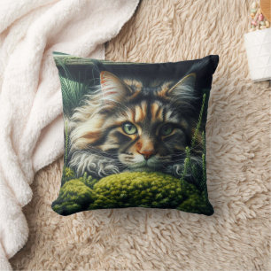 Forest Guardian Feline Cushion