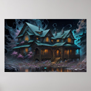 Forest Haven: Tranquil Cabin Retreat Poster