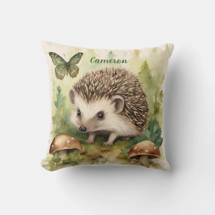 Forest Hedgehog Gender Neutral Personalised Cushion