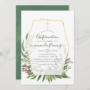 Forest Herbarium Geometric Confirmation Invitation