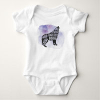 Forest Howling Wolf Art Lover Baby Bodysuit