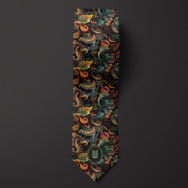 Forest Hues Paisley Tie (Creator Uploaded)