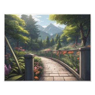 Forest Illustration Photo Print