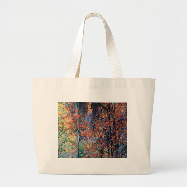 Forest in Autumn Large Tote Bag (Front)