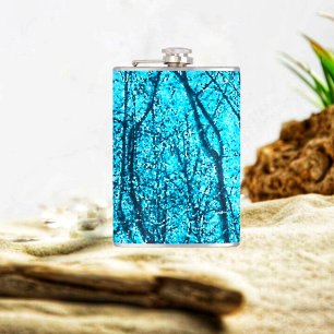 Forest In Azure Hip Flask
