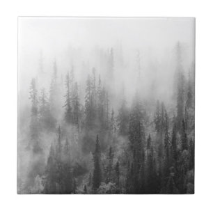 Forest in Fog Ceramic Tile