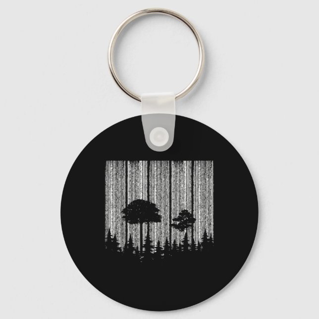 Forest In Stripes Forest Environmental Protection  Key Ring (Front)