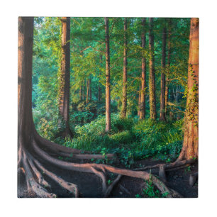 Forest in Summer Ceramic Tile