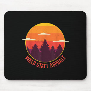 Forest Instead Of Asphalt Nature Mountains Forest  Mouse Pad