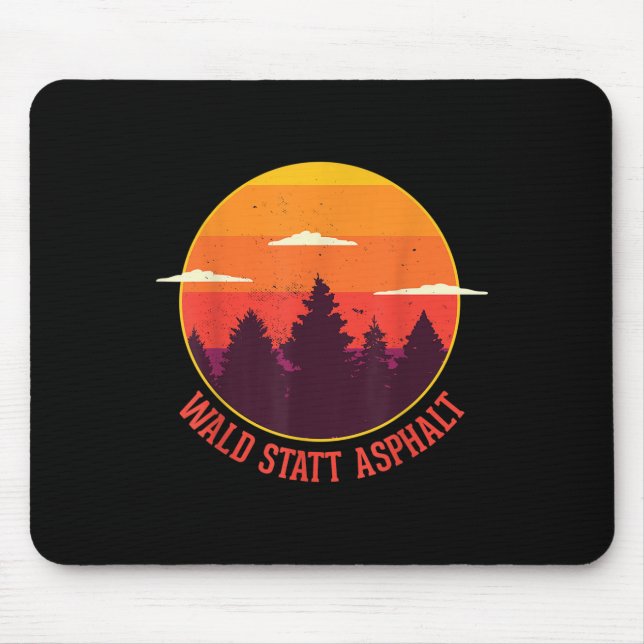 Forest Instead Of Asphalt Nature Mountains Forest  Mouse Pad (Front)