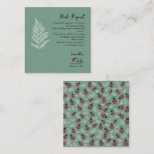 Forest Ladybugs Green Baby Shower Book Request Enclosure Card