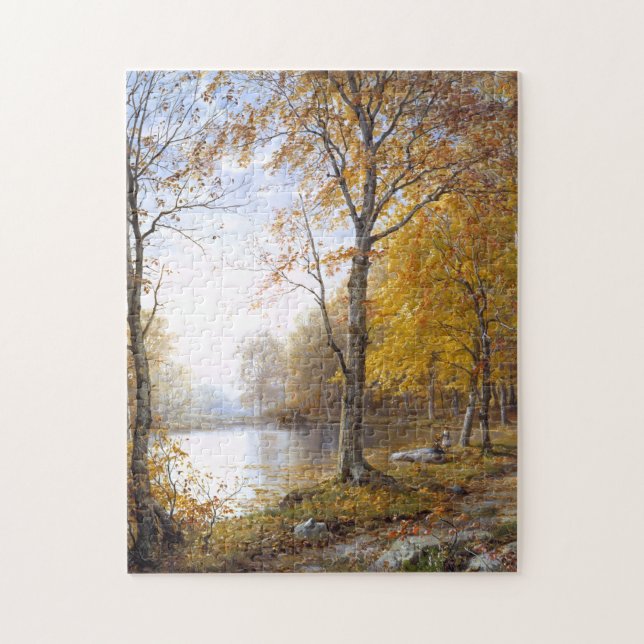 Forest Lake in Automn Jigsaw Puzzle (Vertical)