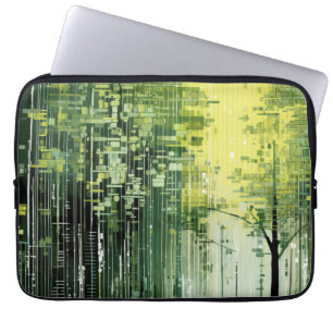 Forest Landscape Art Decor Paint Mosaic Laptop Sleeve
