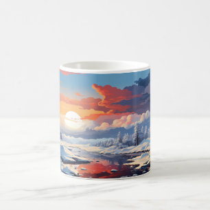 Forest Landscape At Winter Season Coffee Mug