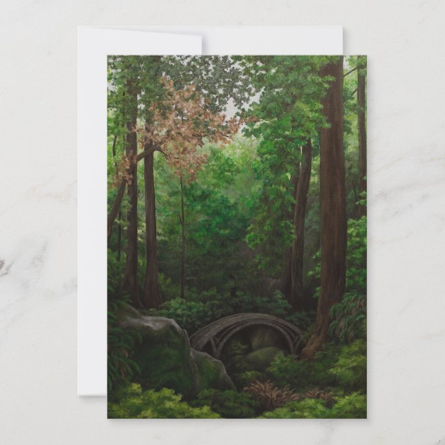 Forest Landscape Painting Greeting Card (Front)