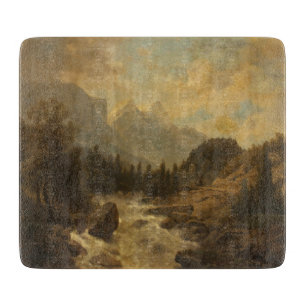 Forest Landscape Scene (by Josef Kriehuber) Cutting Board