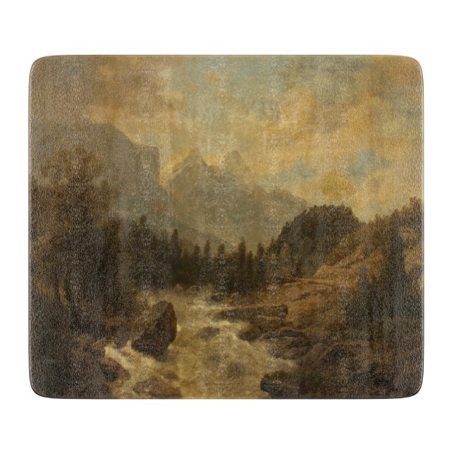 Forest Landscape Scene (by Josef Kriehuber) Cutting Board (Front)