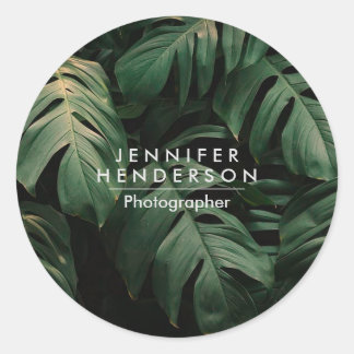 Forest Leaves Classic Round Sticker