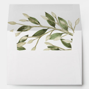 Forest Leaves Greenery, Wedding Envelope