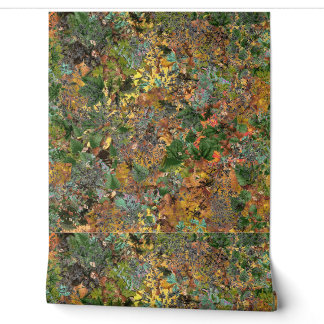 Forest Leaves Mosaic Wallpaper | Woodland Mural