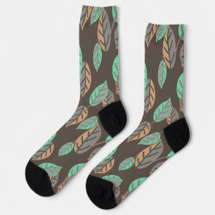 forest leaves socks