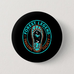 Forest Legend Tracking Society Linocut Bigfoot 6 Cm Round Badge