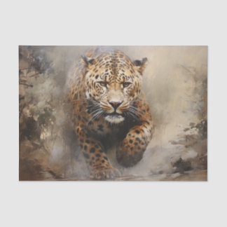 Forest Leopard Decoupage Tissue Paper