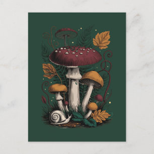 Forest Life Illustration Postcard