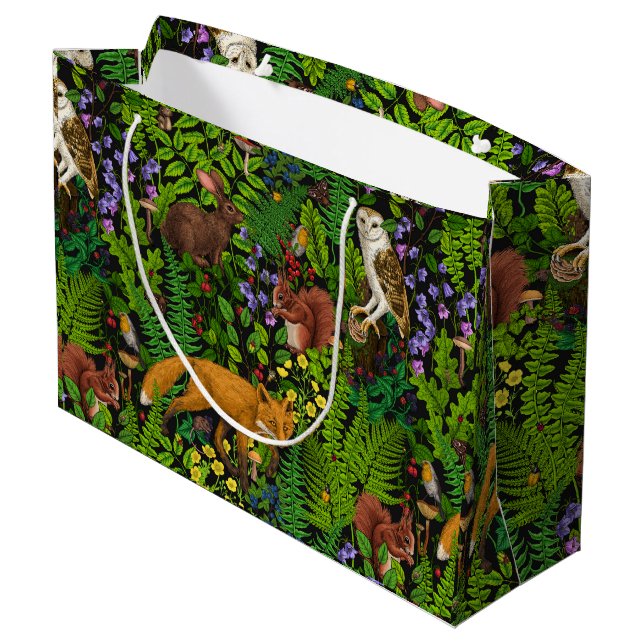 Forest life large gift bag (Back Angled)