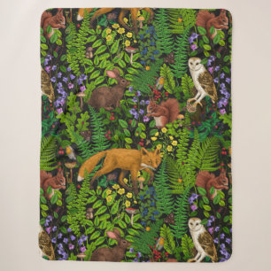 Forest life sherpa blanket