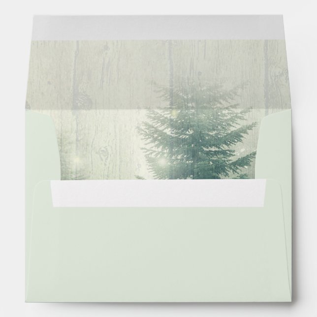 Forest Lights | Rustic Wedding Envelopes (Back (Bottom))