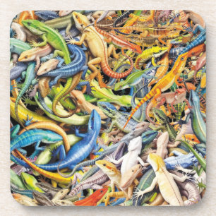 forest lizard clump coaster