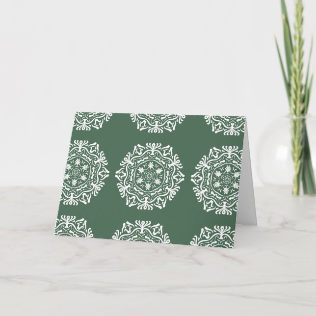 Forest Mandala Holiday Card (Front)