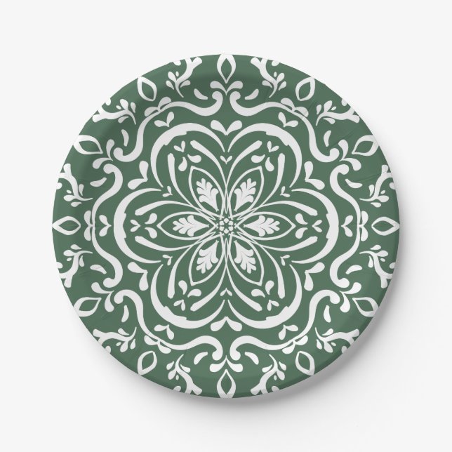 Forest Mandala Paper Plate (Front)