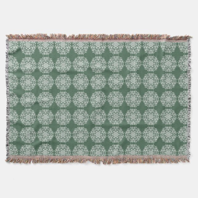 Forest Mandala Throw Blanket (Front)