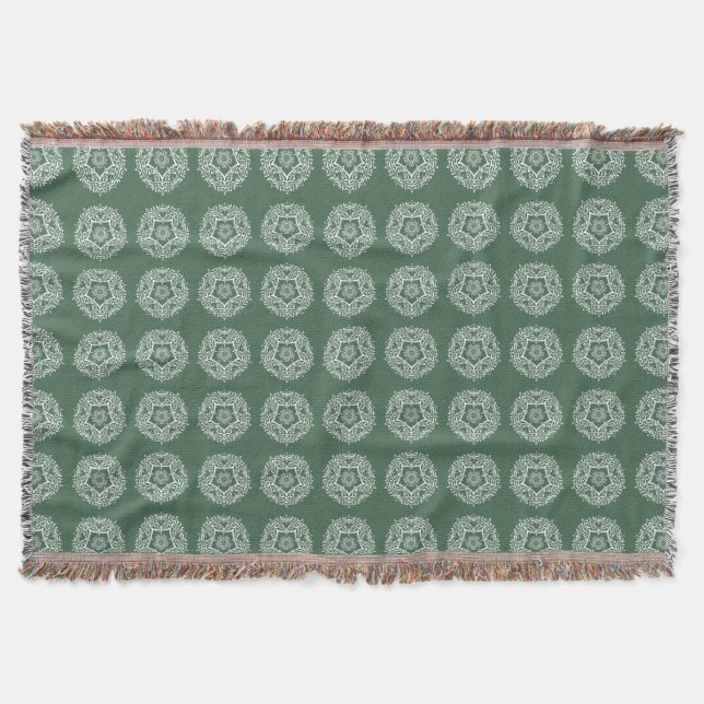 Forest Mandala Throw Blanket (Front)