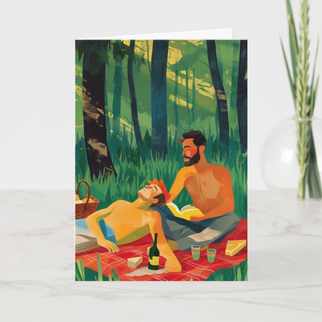 Forest Meadow Picnic Afternoon Card (Front)