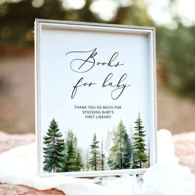 Forest minimalist baby shower Books for baby Poster (Creator Uploaded)