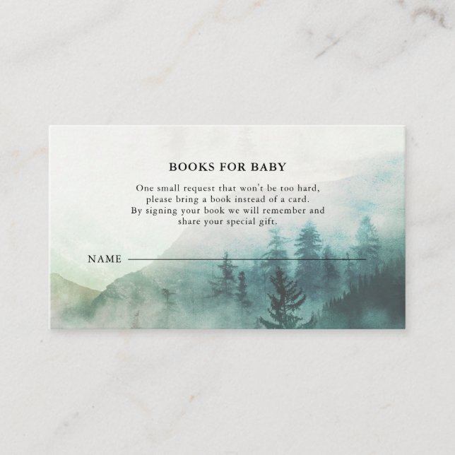 Forest Mist Adventure Mountains Books For Baby Enclosure Card (Front)