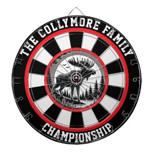 Forest Moose with Target Overlay Dartboard