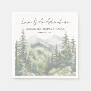 Forest Mountain Adventure Bridal Shower Napkin