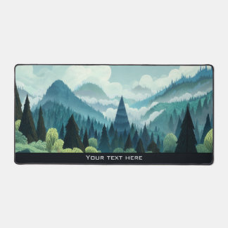 Forest Mountain Aesthetic Kawaii Nature Style Desk Mat