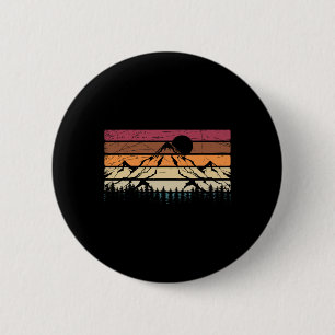 Forest Mountain Outdoors Nature Wildlife Trees Ret 6 Cm Round Badge
