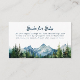 Forest Mountain Rustic Adventure Baby Shower Enclosure Card