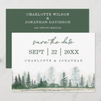Forest Mountain Watercolor Wedding