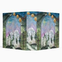 Forest & Mountains Night Sky with Stars