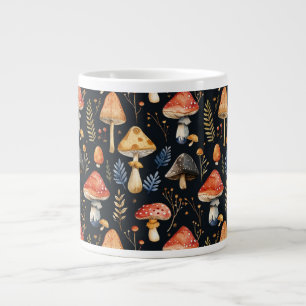 Forest Mushroom and Fern Large Coffee Mug