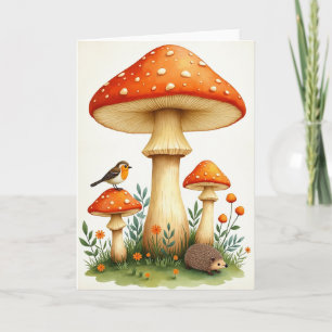 Forest Mushroom Birthday Card
