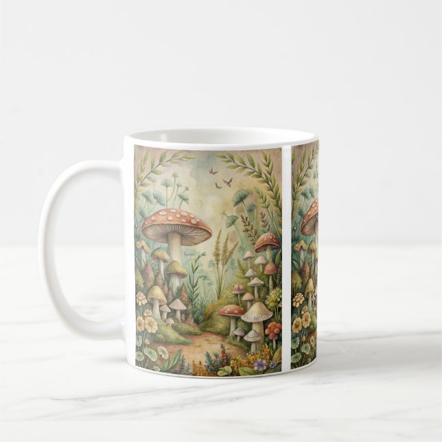 Forest Mushrooms Coffee Mug (Left)