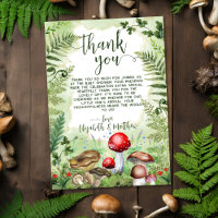 Forest Mushrooms Ferns Green Rustic Nature Script